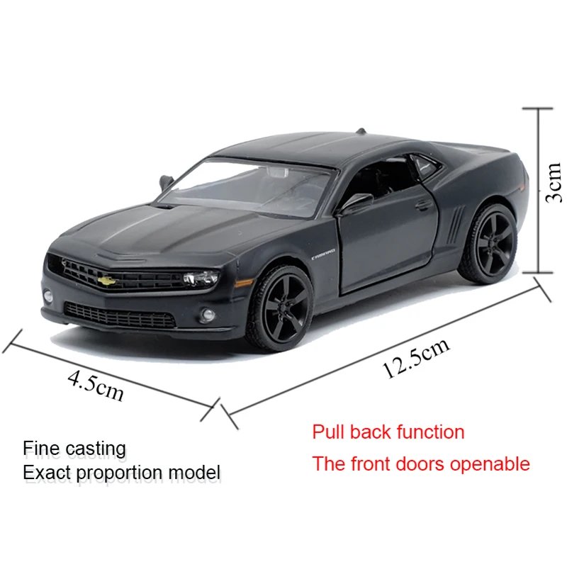 RMZCITY крутой черный спортивный автомобиль Camaro 1:36 модель литая автомобиля из