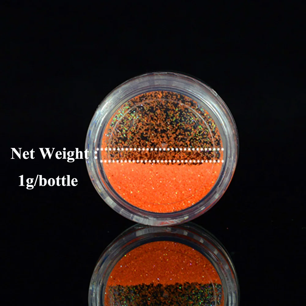 1 коробка флуоресцентные Блестки для ногтей цветной порошок Пыль блестящие