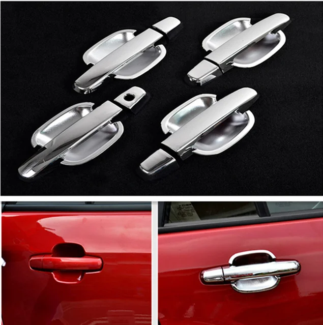 

FUNDUOO New Chrome Car Door Handle Cover + Cup Bowl Trim For Chery Tiggo Chery A5 2005 2006 2007 2008 2009 2010 2011 2012 2013