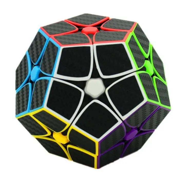 FangGe Kilominx 2x2 магические кубики профессиональные магические Cubo скорость Твист Головоломка обучающая игрушка - Цвет: Carbon Fiber