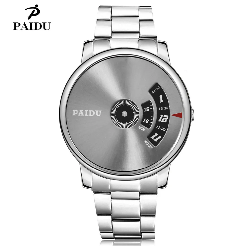Мужские часы со специальным дизайном полностью стальные Paidu модные роскошные