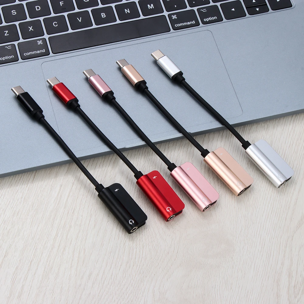 USB Type-C аудио адаптер для зарядки 2 в 1 Type C папа-мама 3 5 мм разъем наушников зарядный