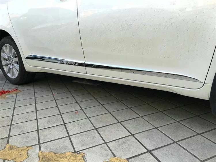 Luhuezu дверь боковая накладка тела литые накладки для Toyota Sienna 2011 2012 2013 аксессуары