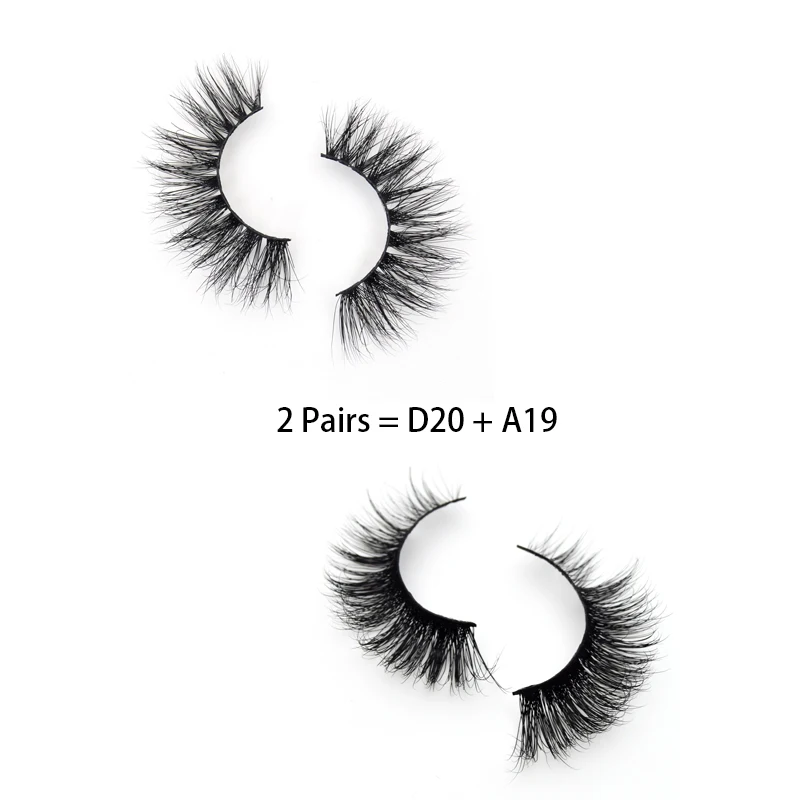 

2 Pairs Mink Eyelashes Cruelty Free 3D Mink Lashes Hand Made False Eyelashes Reusable Pestanas Postiza Faux Cils Makeup Tools