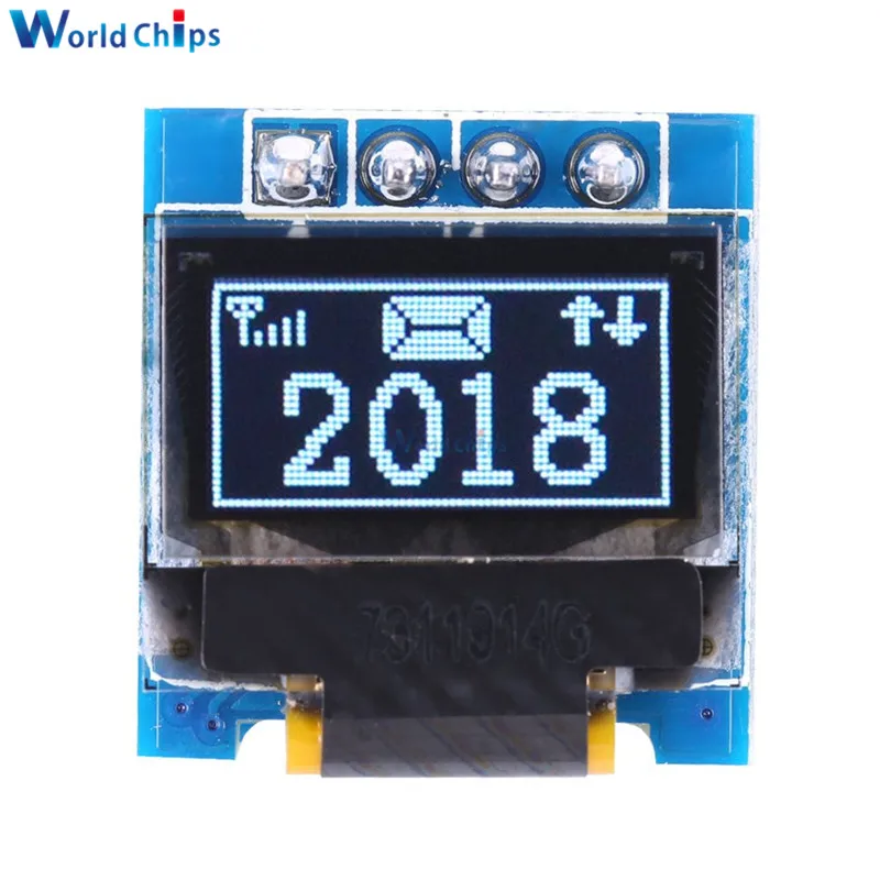 Diymore белый 0,49 дюймовый OLED дисплей модуль 64x32 SSD1306 0,4" экран igc IIC супер яркий для Arduino AVR STM32