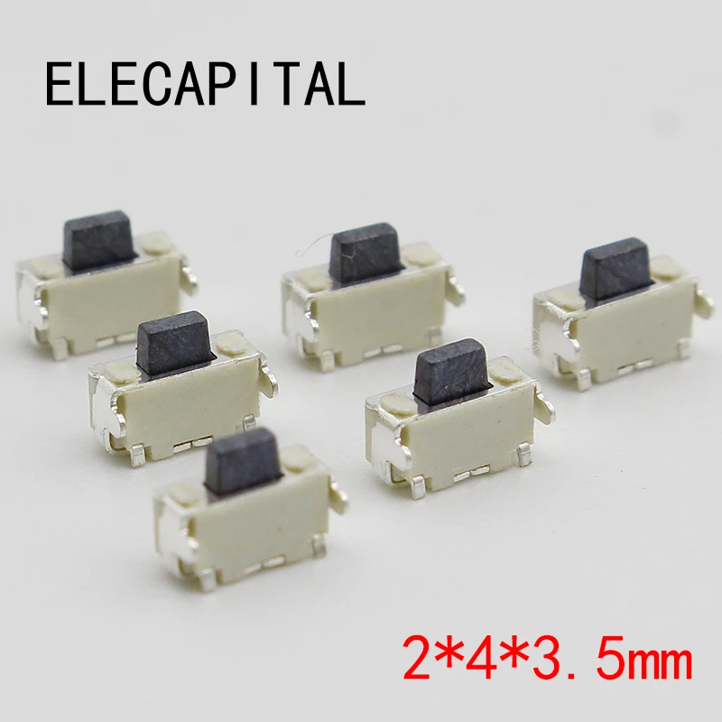 

10pcs/lot 2x4 2*4*3.5 MM micro SMD Tact Switch side button Switch phone button