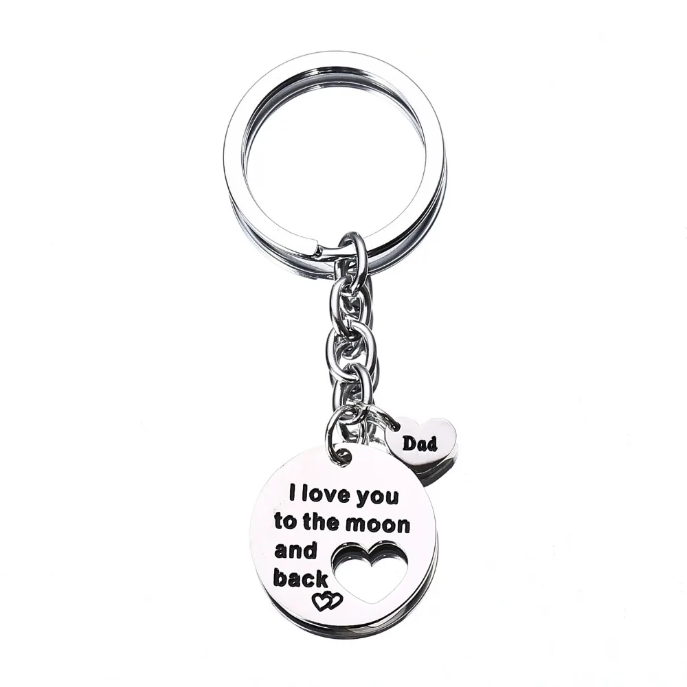 Брелок с надписью Dad We Love You To The Moon And Back|keychain charms|charm keychainkeychain jewelry |