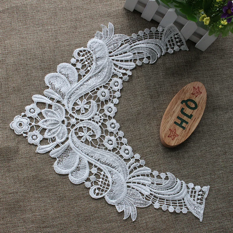 QJH Высококачественная Белая ткань цветок венецианское кружево швейная