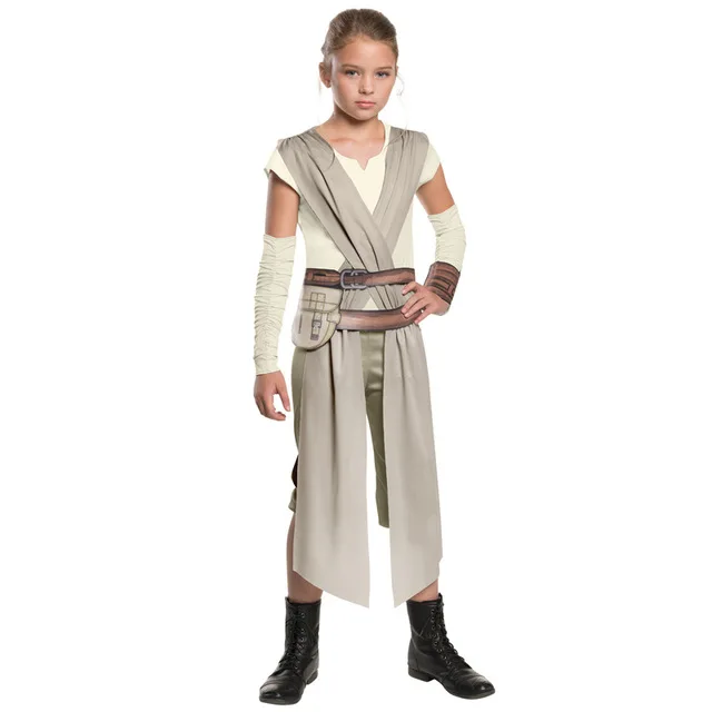 

Costume 2017 New The Force Awakens Fancy Child Rey Star Wars Girls Classic Movie Charater Carnival Cosplay Halloween Costume