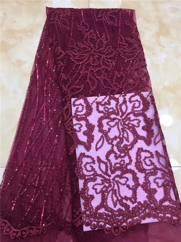 2019 Latest Nigerian Sequins Laces Fabrics High Quality Tulle African Fabric Wedding Dress French Lace Material gray white | Дом и сад