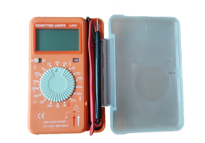 HONEYTEK A866 Тип карты цифровой мультиметр 3 1/2 ЖК дисплей (макс. 1999) ручной диапазон