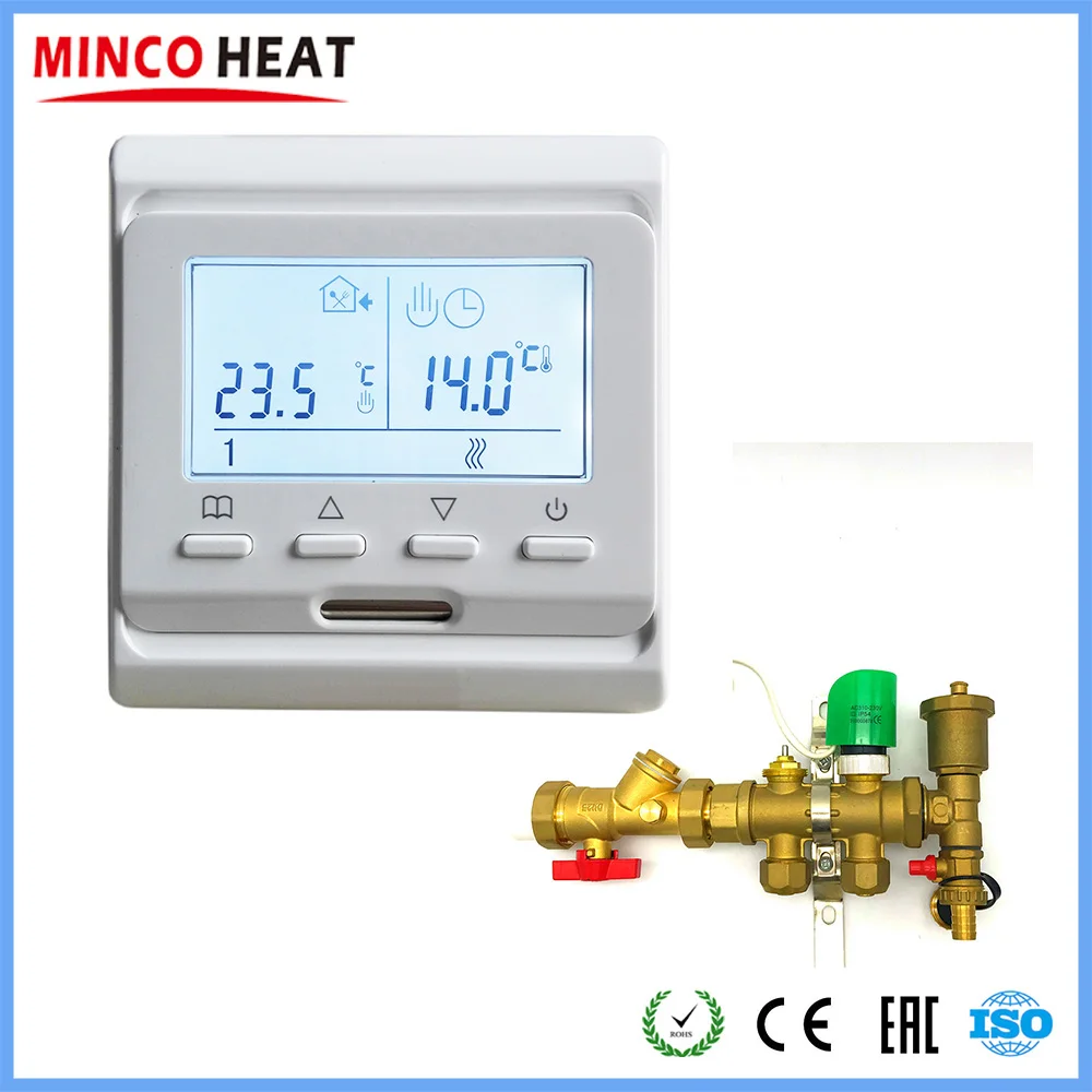 Термостат MINCO HEAT для подпольного отопления нормальный закрытый amd открытый