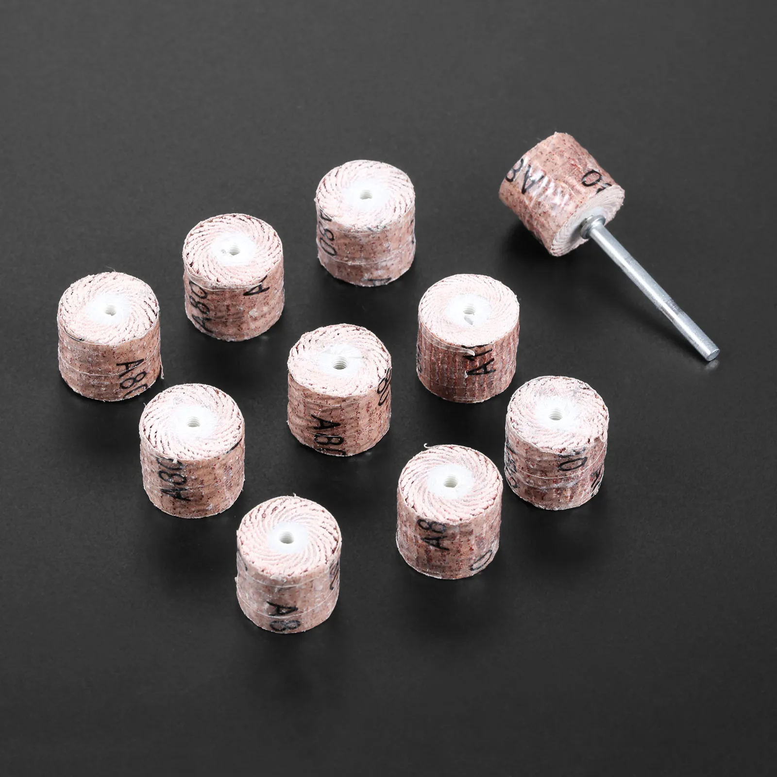 DRELD 10Pcs Dremel Accessories 80-Grit Sanding Flap Wheel Sander Disc Grinding Grinder Rotary Tools 15*13*3mm | Инструменты