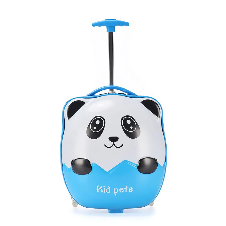 blue 3D мультяшный Детский костюм, чехол 16 дюймов, милый багаж на колесиках для девочек, подарок для переноски багажа, чехол на колесиках, розовый детский багажный ящик - Цвет: blue