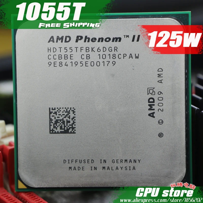 Процессор AMD Phenom II X6 1055T cpu шестиядерный (2 8 ГГц/6 м/125 Вт) Socket AM3 AM2 + 938 pin (Рабочая 100%