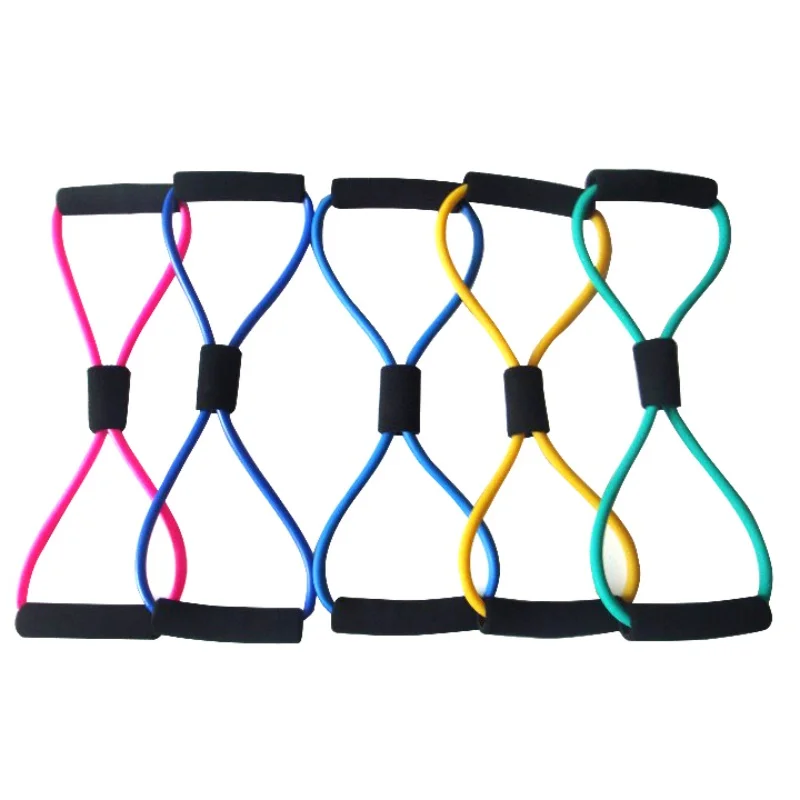 Новая утилита многоцветные прочные 8 формы эластичные веревки натяжения грудь