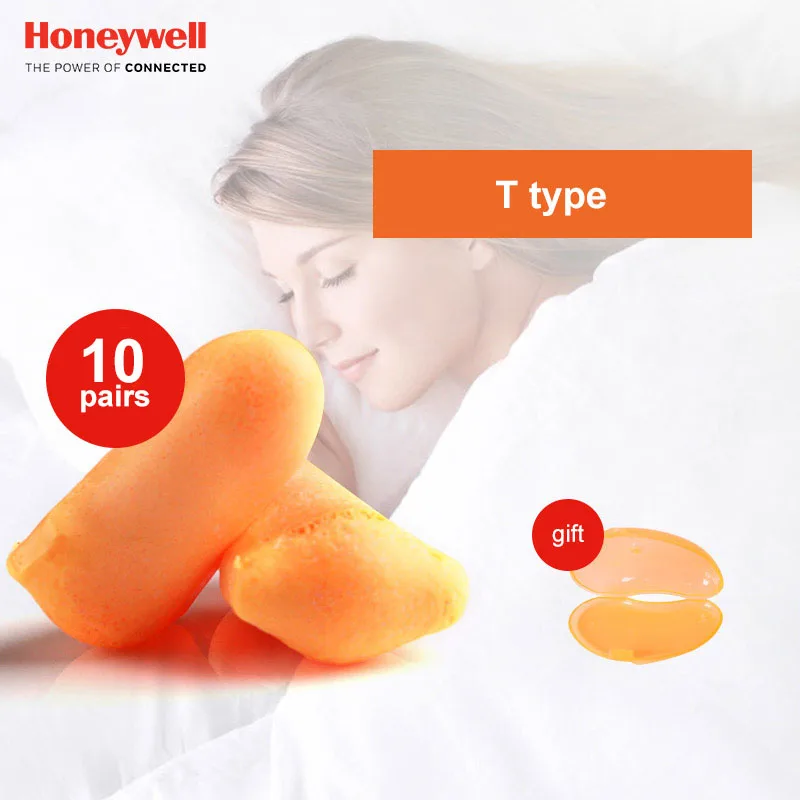 10 pairs T Orange Honeywell анти-шум ушной затычки шумоподавитель звуконепроницаемые одноразовые ушные затычки для сна обучения Mute промышленные тишины - Цвет: 10 pairs T Orange