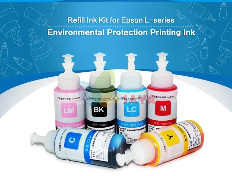 Запасной набор чернил 70 мл для Epson L800 L801 картридж для печати T6731/2/3/4/5/6