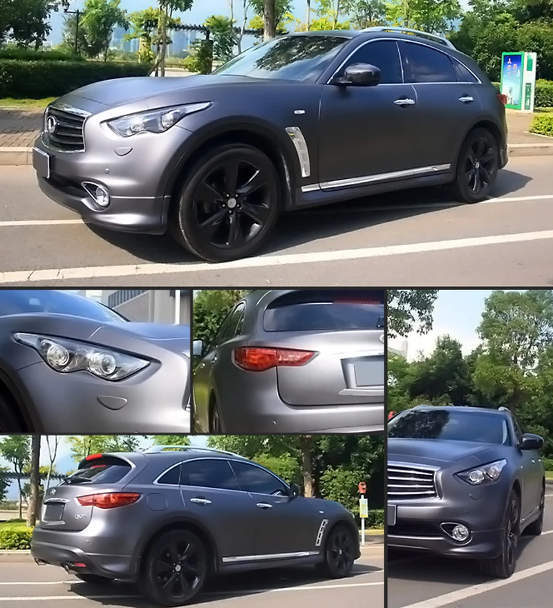Gunmetal серый матовый виниловый антрацитовый оболочка с воздушными пузырьками