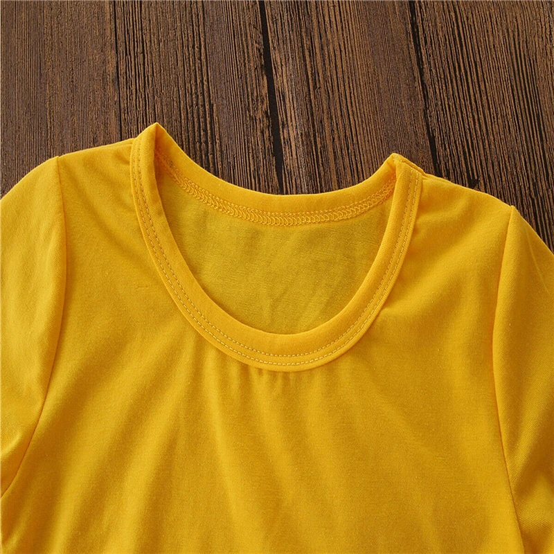 Новая одежда для маленьких девочек комплект из 4 предметов футболка с принтом Tassle