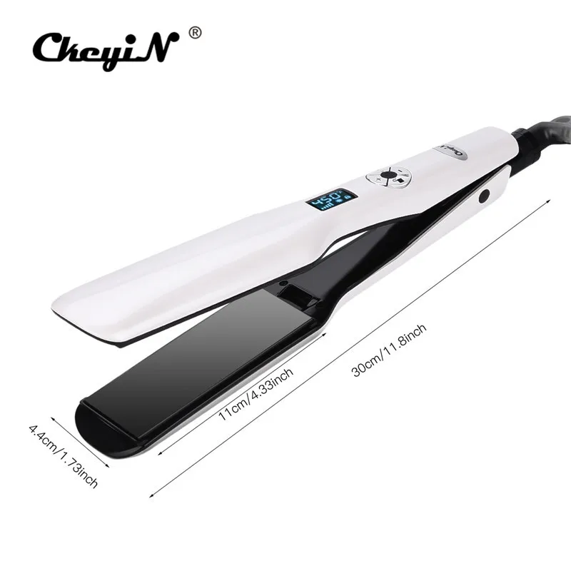 

Professional Hair Straightener 3D Floating Flat Iron 1.73in Wide Plate Tourmaline Ceramic Hair Straightening Irons LCD Display45
