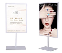 2pcs high quality double sided poster stand a3a4 metal cafe table sign advertising promotion desk display stand rack
