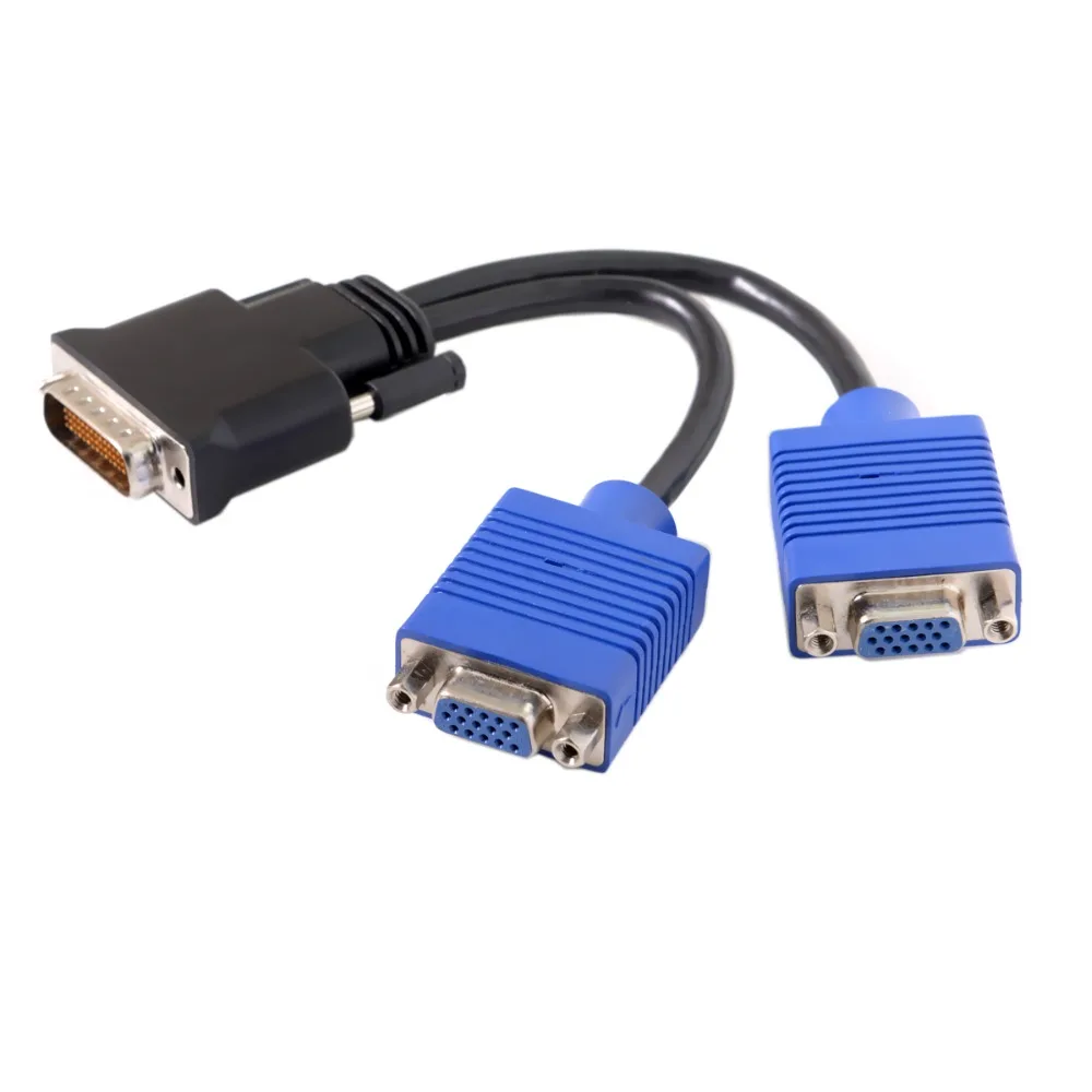 10 см DMS 59pin Штекерный двойной 15Pin VGA RGB Женский разветвитель удлинитель для ПК