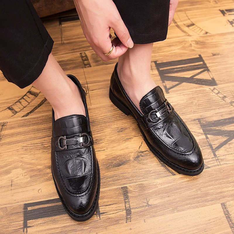 

Men Loafers Shoes outdoor slip on Leather Mens boat Driving Shoes fashion Breathable Male Casual Flats shoes Mocassins homme L4