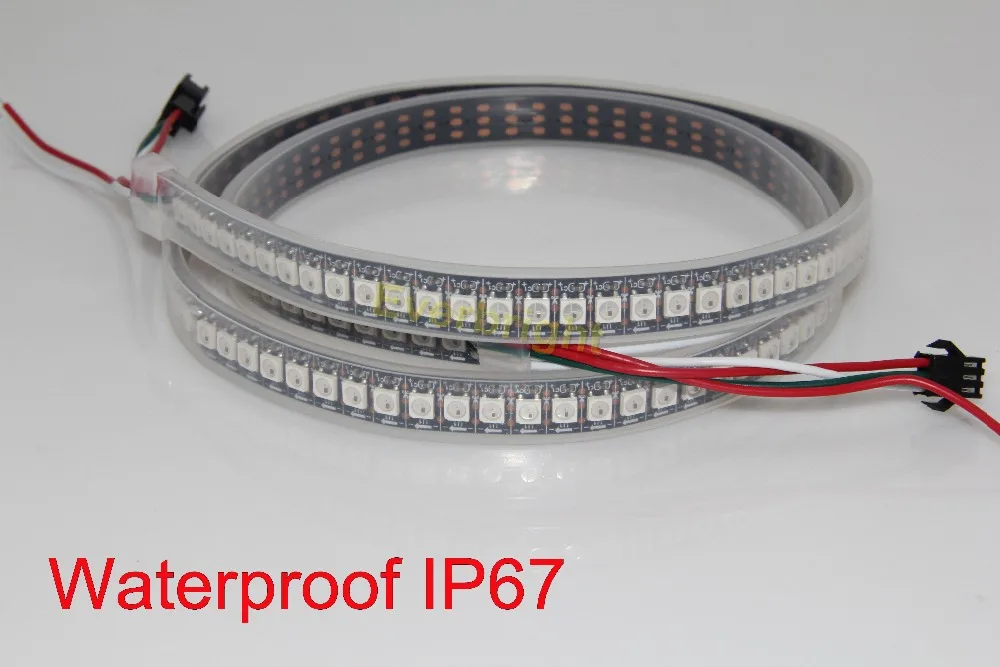 1 м 144 пикселя/WS2812B WS2812 2812 IC чип цифровой SMD 5050 RGB светодиодный пиксель полоски