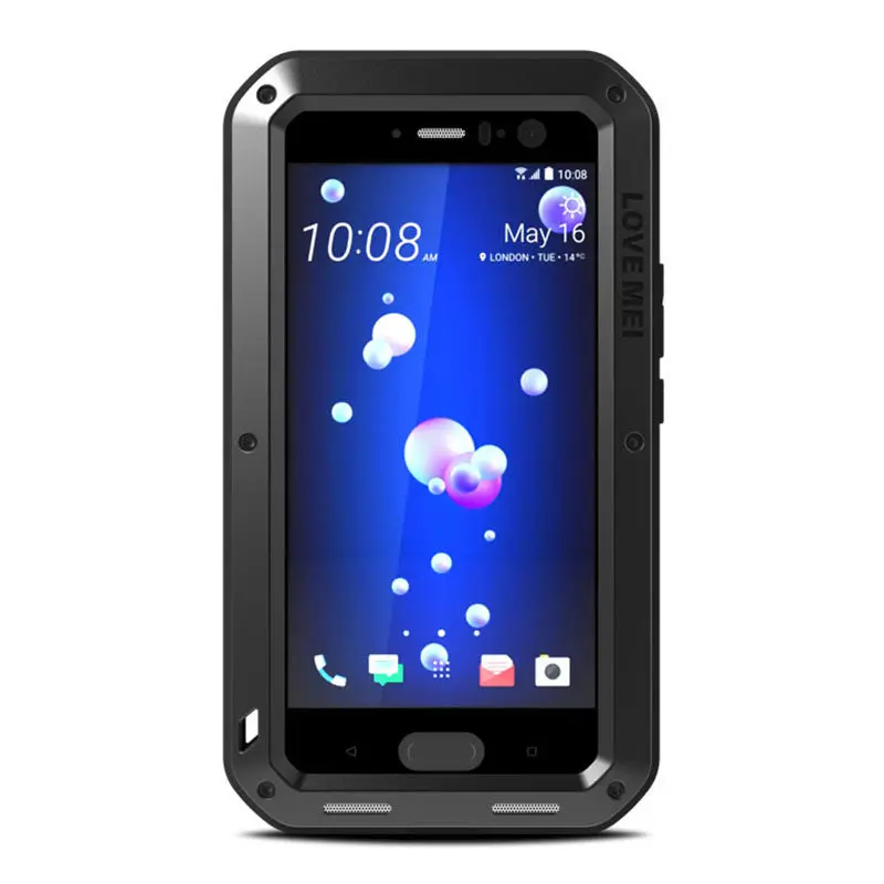 Original Lovemei For HTC U11 5.5inch Case Aluminum + Gorilla Glass Drop Water proof Cover U-3w U-1w |