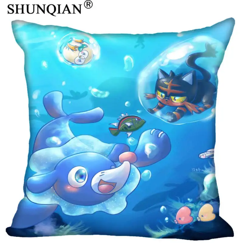 Pillowcase H+ P#454 новая горячая изготовленная на заказ Наволочка pokemon#3 Мягкая 45x45 см(две стороны) Наволочка на молнии SQ01003@ H0454 - Цвет: Pillowcase
