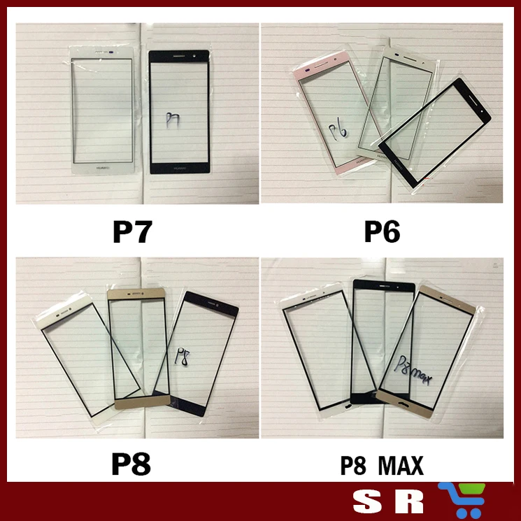 10 Шт./лот Новый Передняя Панель Сенсорный Экран Digitizer Стекло для Huawei P6 P7 P8 P9 P8max
