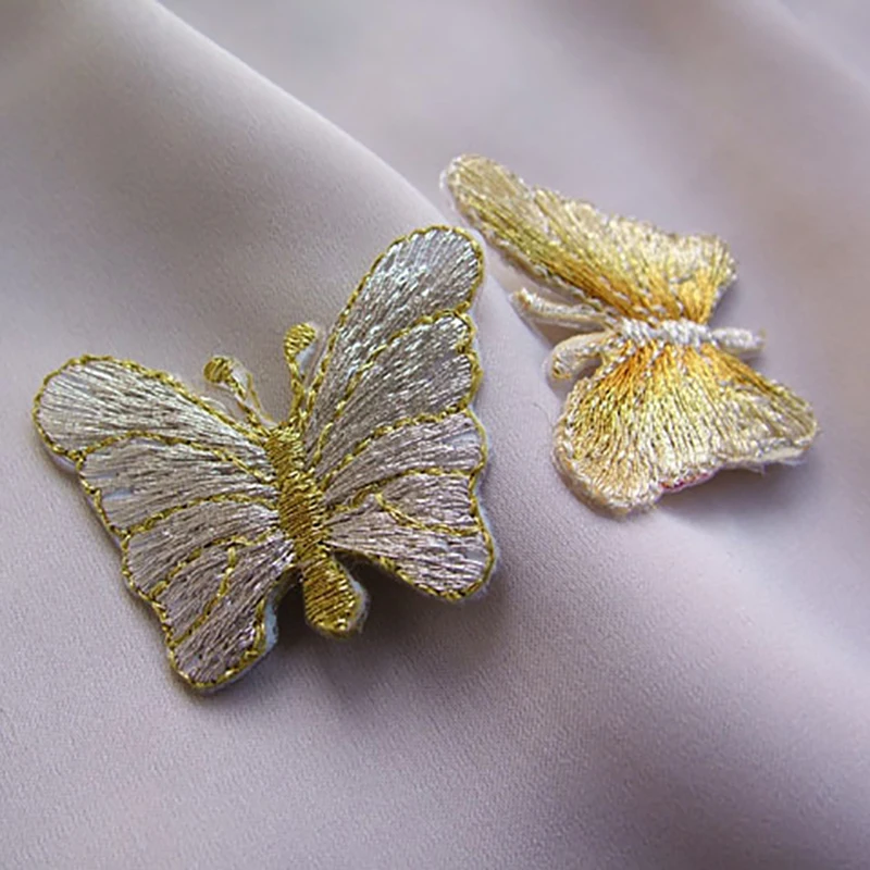 Бесплатная доставка железная одежда ткань Бабочка нашивка аппликация вышивка