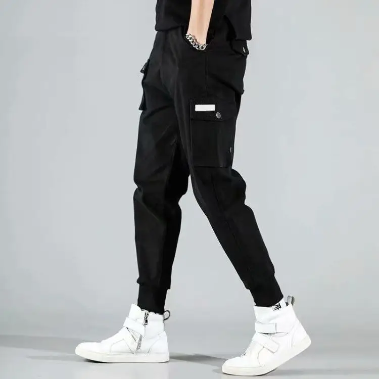 

Брюки-карго мужские кожаные, с карманами, размеры XXXL, 3XL, 4XL, 5XL