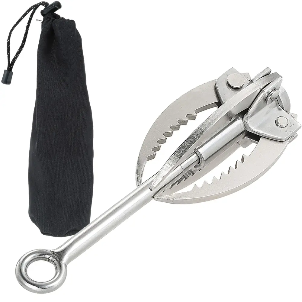 Grappling Hook Крюк для скалолазания, 4 когта, складной стальной крюк, нагрузка 350 кг, веревка для скалолазания 8 мм* 10 м с карабином, скалолазание - Цвет: Grappling Hook