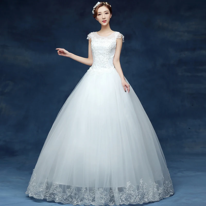 Свадебное платье для невесты новый стиль свадебное на шнуровке большого размера