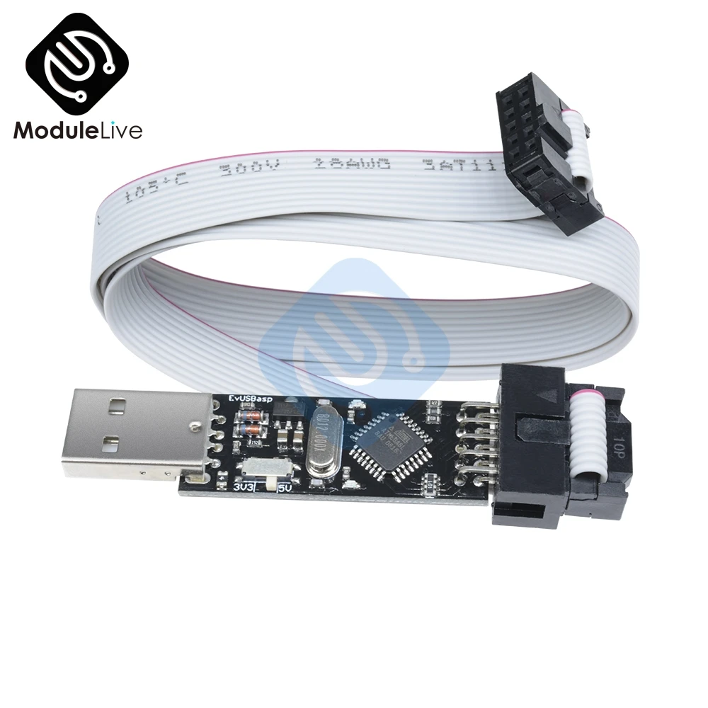 USBasp USBISP 3,3 В/5 В AVR программист USB ATMEGA8 ATMEGA128 микроконтроллер EEPROM поддержка AVRDude 10 pin ISP интерфейс