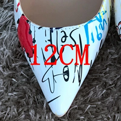 white TUYA12 Туфли на высоком каблуке 8, 10, 12 см; женские туфли из лакированной кожи с острым носком; женские вечерние свадебные туфли-лодочки; женские летние туфли на высоком каблуке - Цвет: white TUYA12