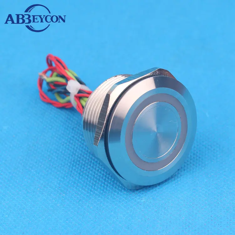

30mm RGB 3 Color O-Ring LED Iluminated Light Flashlight Momentary IP68 Waterproof Aluminium Sensor Wired Piezo Tact Car Switch