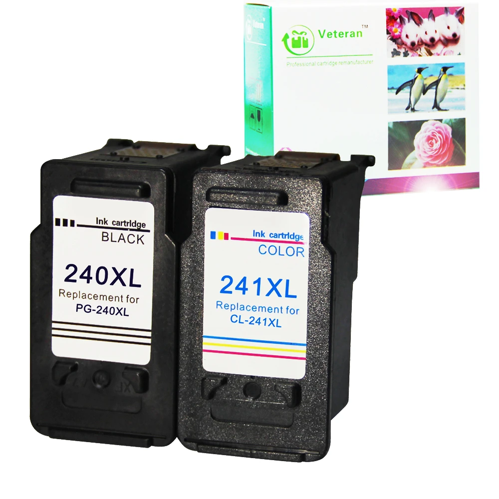 Ветеран PG240 CL241 чернильный картридж для Canon PG 240 241 240XL 241XL PG-240 для Canon Pixma MX452 MX472 MX512 MX522 MG4220 MG4120