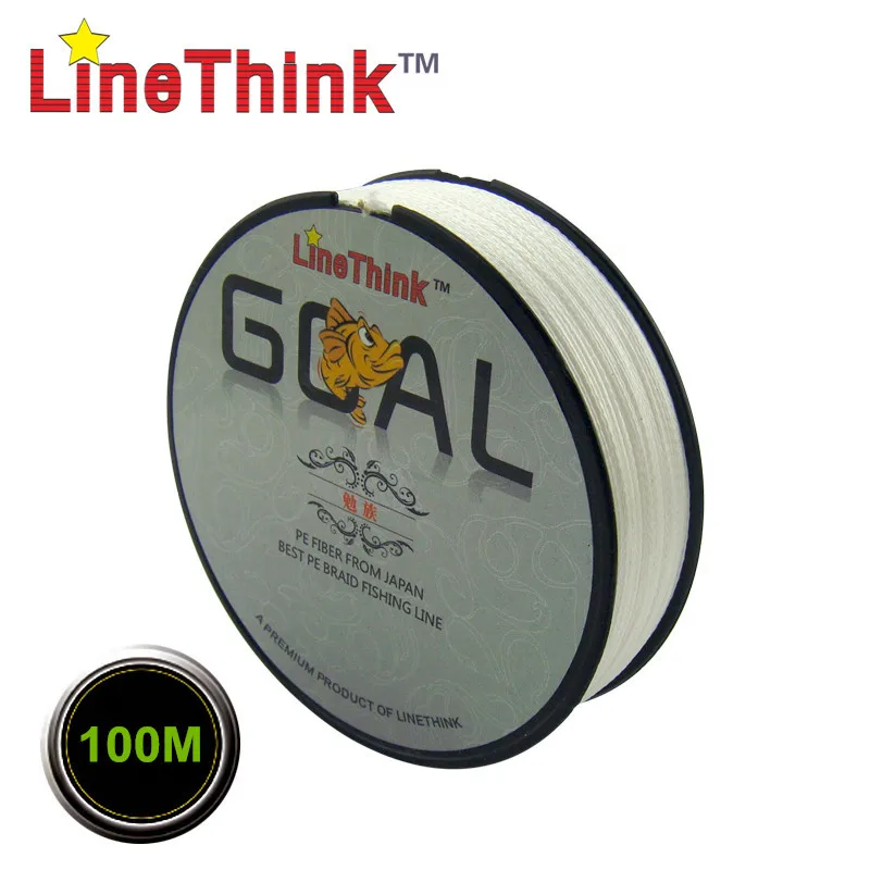 Фото 100 м Фирменная японская плетеная многонитевая рыболовная леска LineThink GOAL 100% PE 4X, рыболовная леска, бесплатная доставка №3