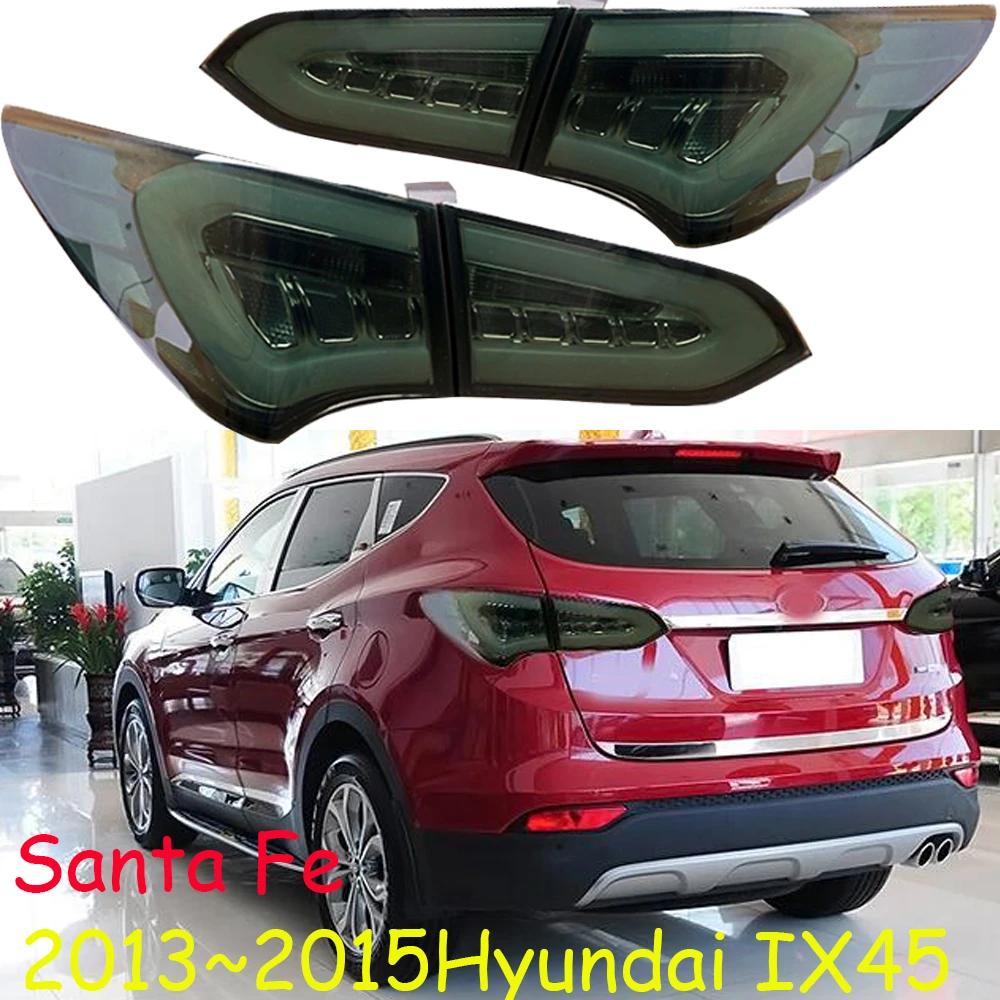 Задняя часть автомобиля светильник s для хвост светильник Santa FE IX45 2013~ светодиодный ix 45 хвост светильник акцент задний фонарь DRL+ тормоз+ Парк+ движущаяся Поворотная лампа