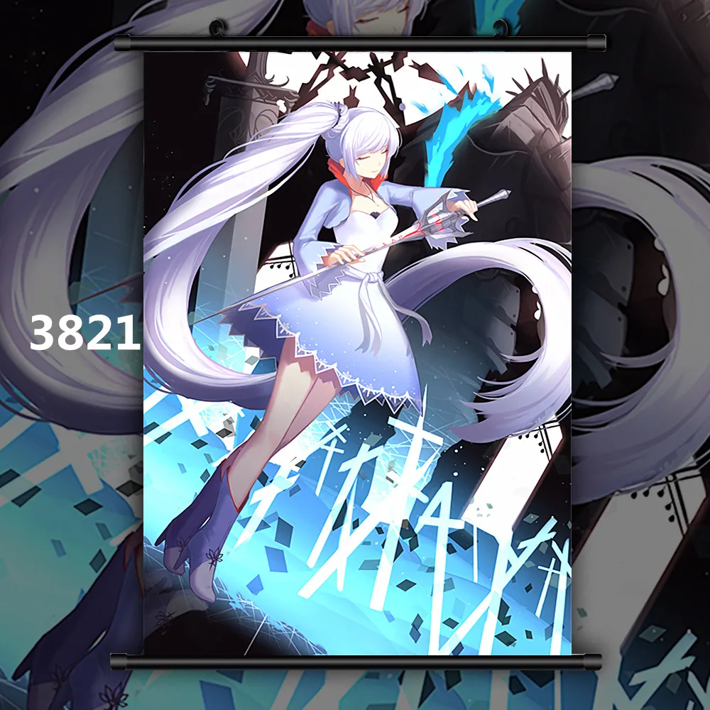 3821 RWBY Рубиновая Роза Вейс шни Аниме Манга настенный плакат свиток - Цвет: 3821