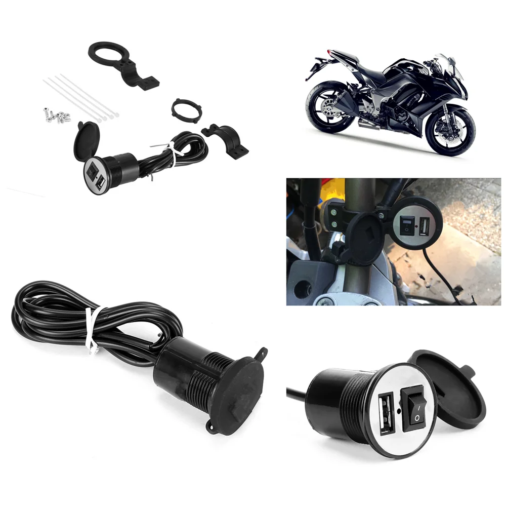 

12V car and motorcycle accessories USB phone power socket charger for