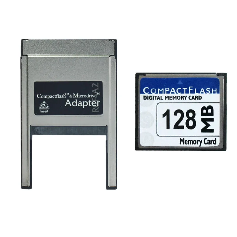 

128MB CompactFlash Card CF Memory Card + Compact Flash Card into PC PCMCIA card Reader CompactFlash Microdrive Adapter