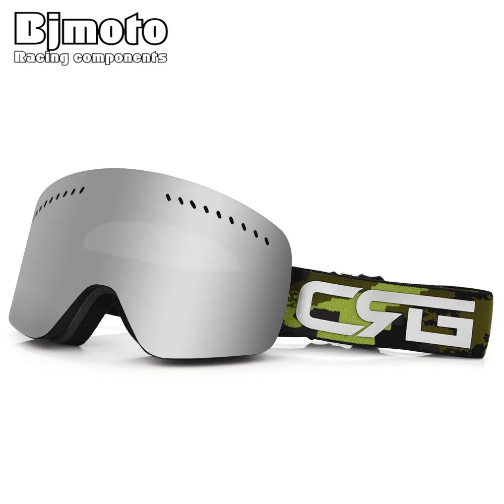 BJMOTO профессиональные мульти лыжные очки 2 двойные линзы противотуманные