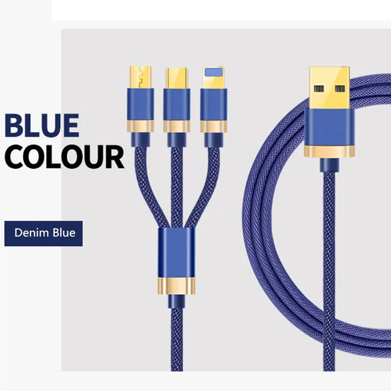 3 в 1 мобильный 2AMAX телефонный кабели для iPhone 6 Samsung Micro USB type C зарядное устройство для Xiaomi huawei Быстрая зарядка type-C Дата кабель