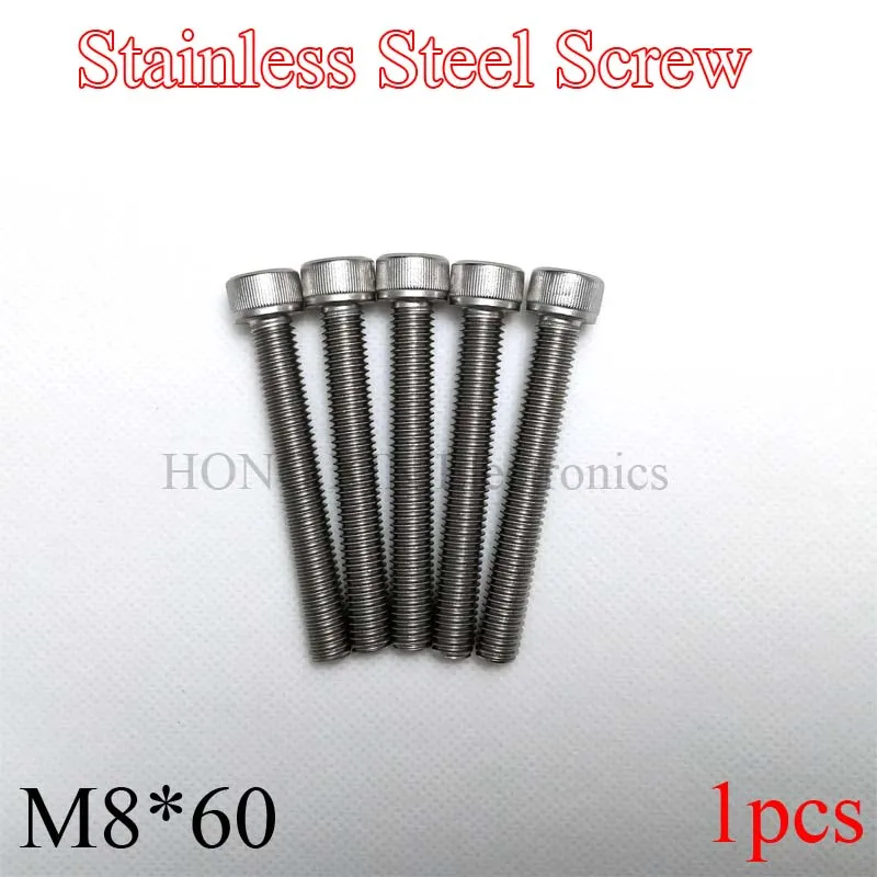 

Din912 M8 Metric Thread 304 Stainless Steel Hex Socket Head Cap Screw Bolts M8*60 Fastener 1pcs Allen Hex Socket Head Wood bolt