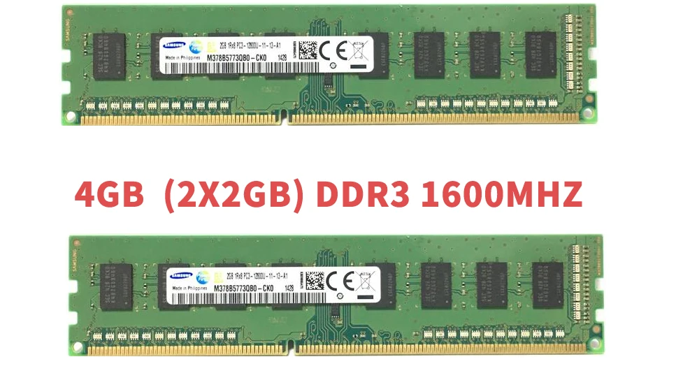 Оперативная память Samsung 2 Гб (2 ГБ x2) 8 (4 PC3 DDR3 ECC для настольного компьютера 1333 1600 МГц