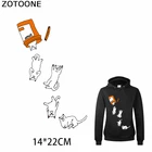 Термонаклейка ZOTOONE с изображением щенка, крутые нашивки с котенком для одежды, футболки, аппликации для одежды, украшения для детей